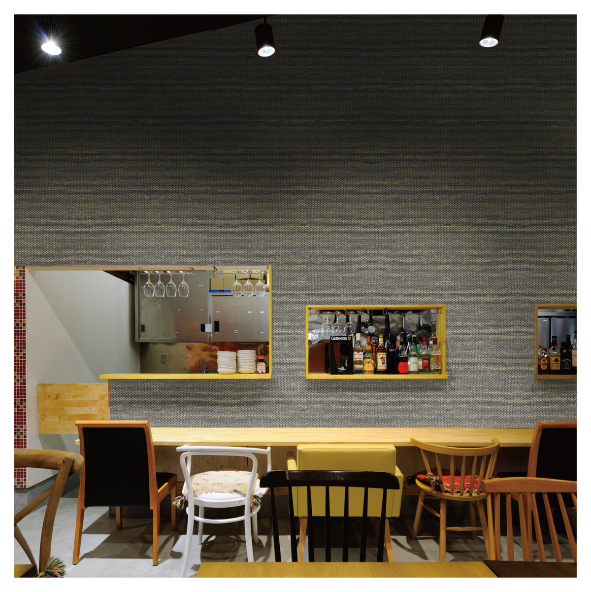 Kin'emon Chunky Paper Weave Wallpaper Roll, handmade Japanese wallcovering by Tokiwa
