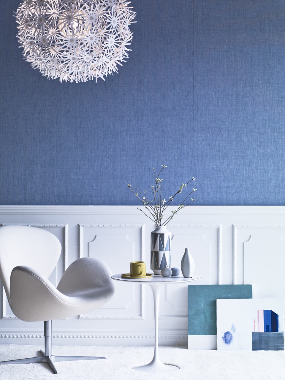 Irodori Linen Wallpaper Roll, close-up of the handmade Japanese wallcovering texture (view 2)