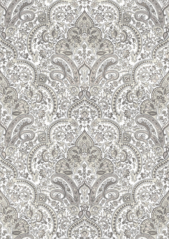 Ornate Paisley Damask Wallpaper