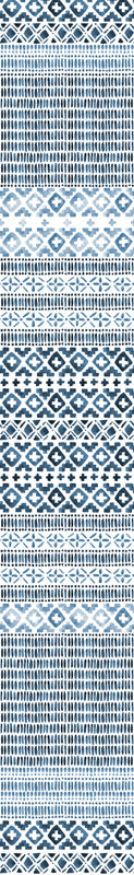 Ikat Border Stripe Wallpaper