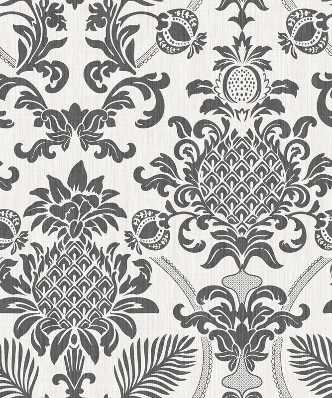 Pineapple Damask Wallpaper