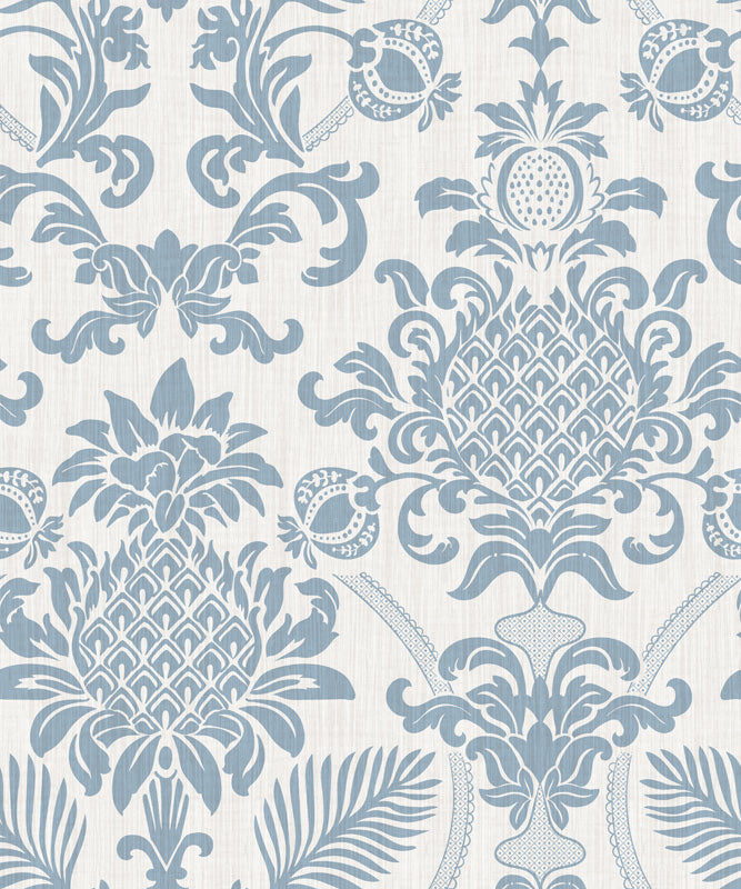 Pineapple Damask Wallpaper