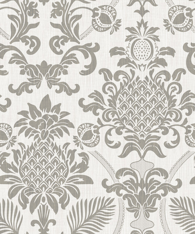 Pineapple Damask Wallpaper