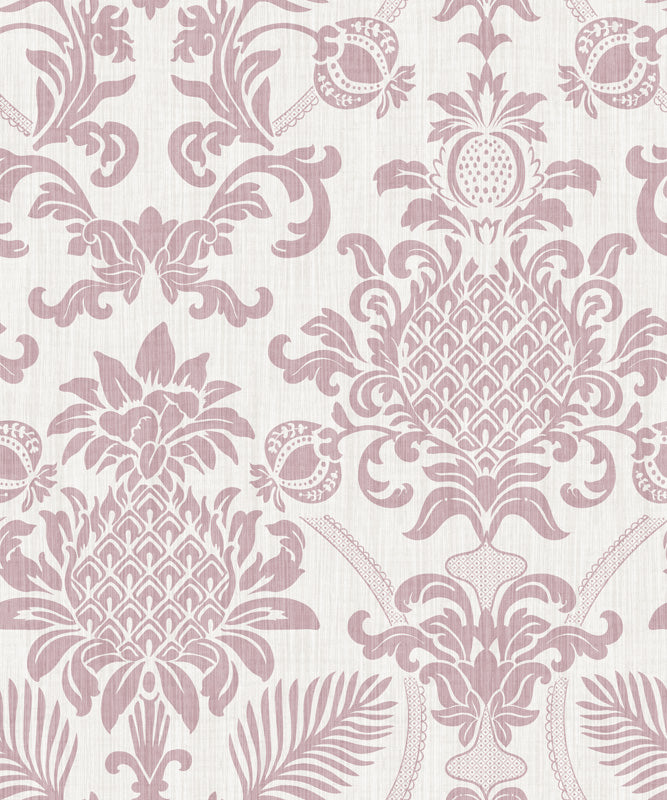 Pineapple Damask Wallpaper