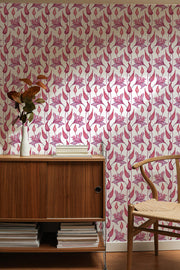 Petal Rhythm – Floral Wallpaper in Pink & Purple