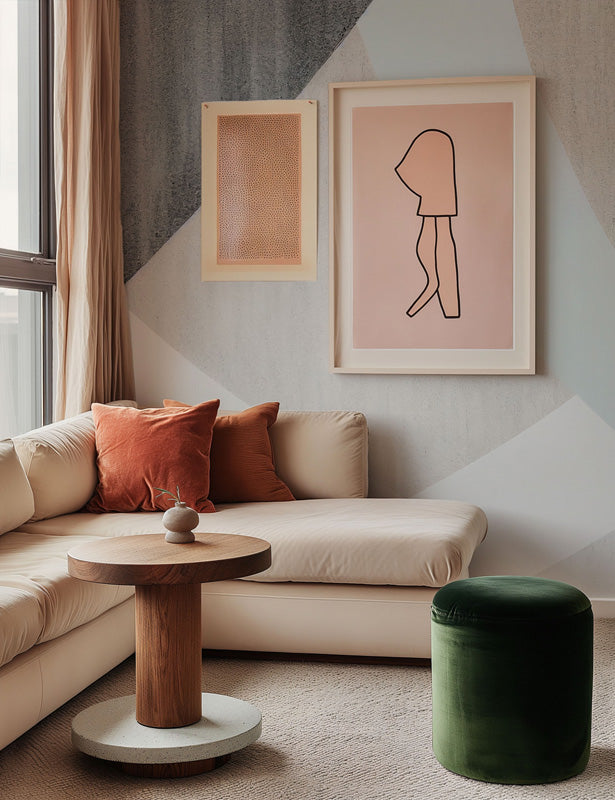 Arc Balance – Modern Geometric Wallpaper in Soft Neutrals