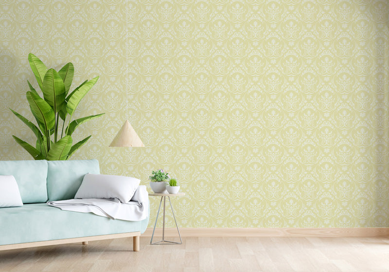 Heritage Medallion Damask – Classic Wallpaper in Rich Tones