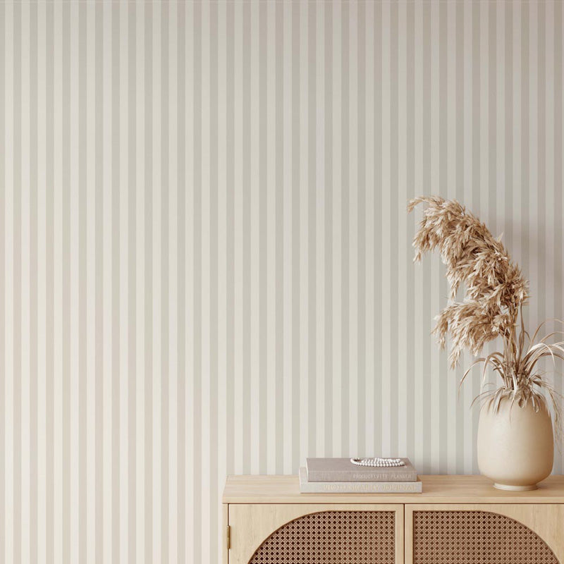 Soft Sand Stripe – Wallpaper in Warm Neutrals