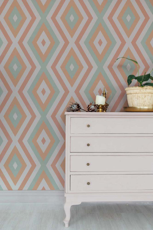 Soft Prism Rhythm – Geometric Wallpaper in Pastel Tones