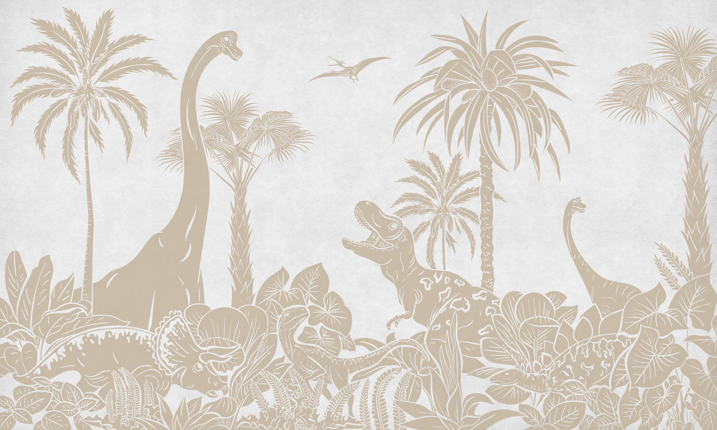 Monochrome Dino Wallpaper Mural