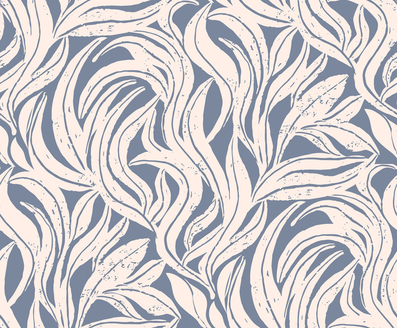 Soft Wave Botanical Wallpaper