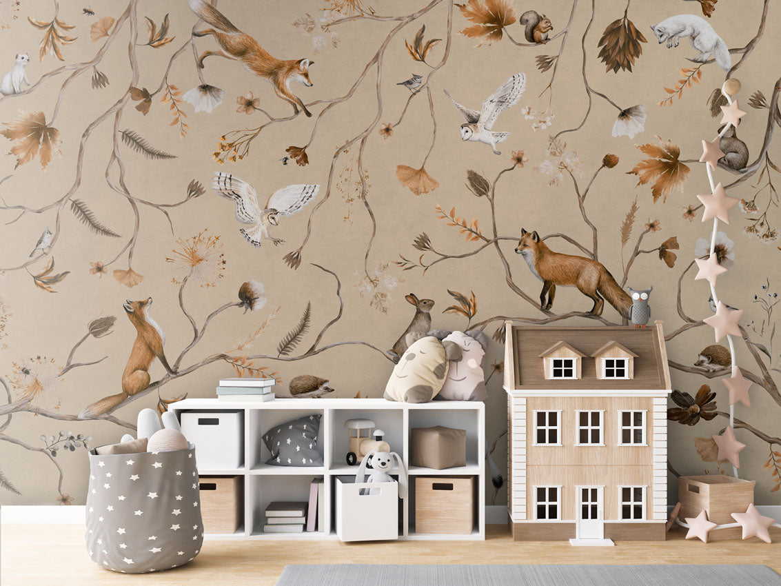 Playful Forest Wall Mural