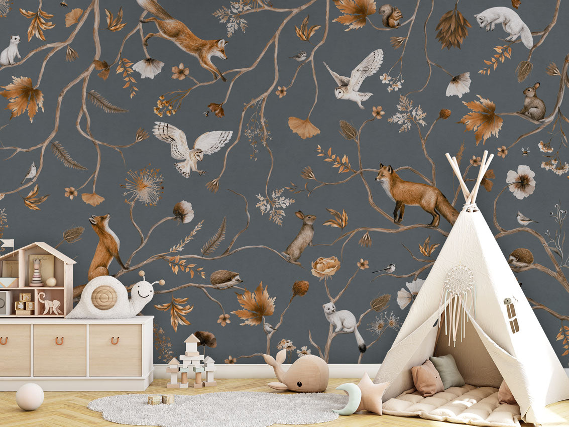 Playful Forest Wallpaper