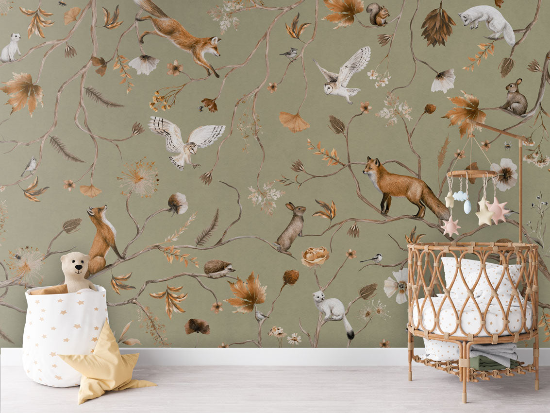 Playful Forest Wall Mural