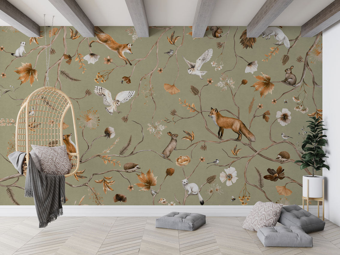 Playful Forest Wall Mural