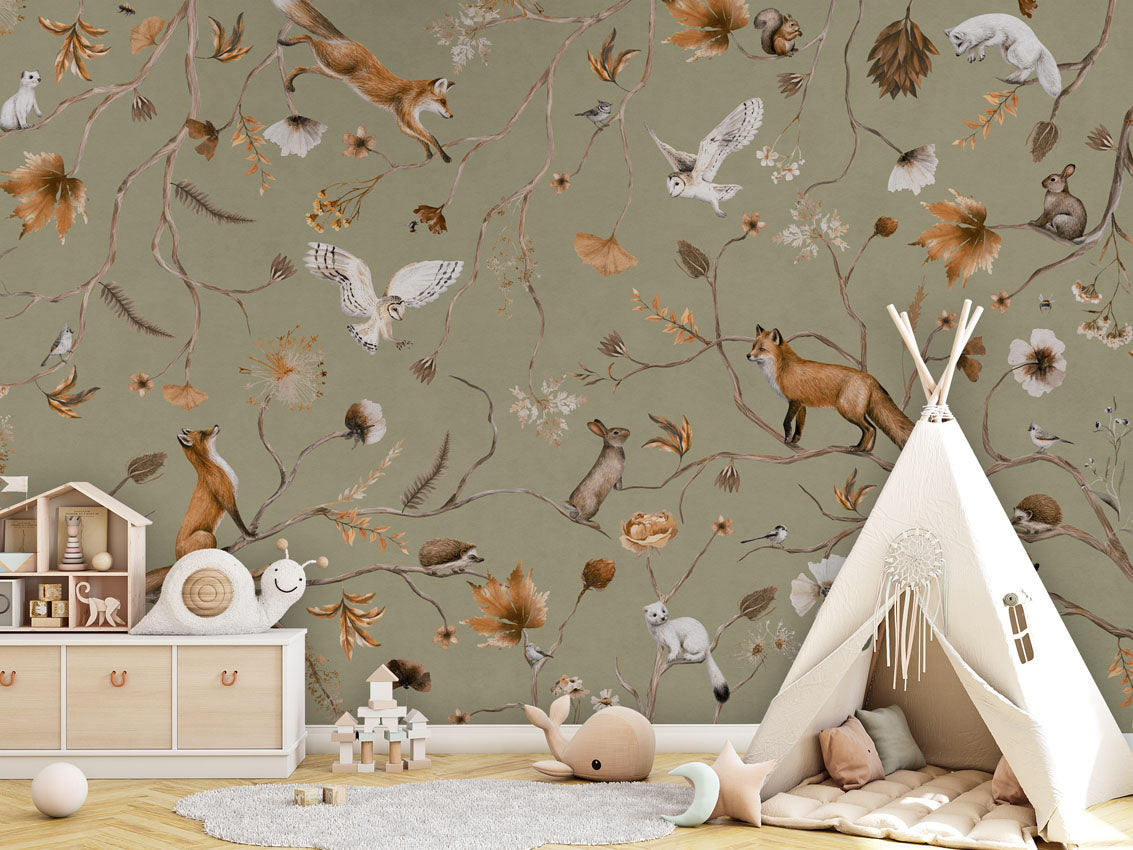 Playful Forest Wallpaper