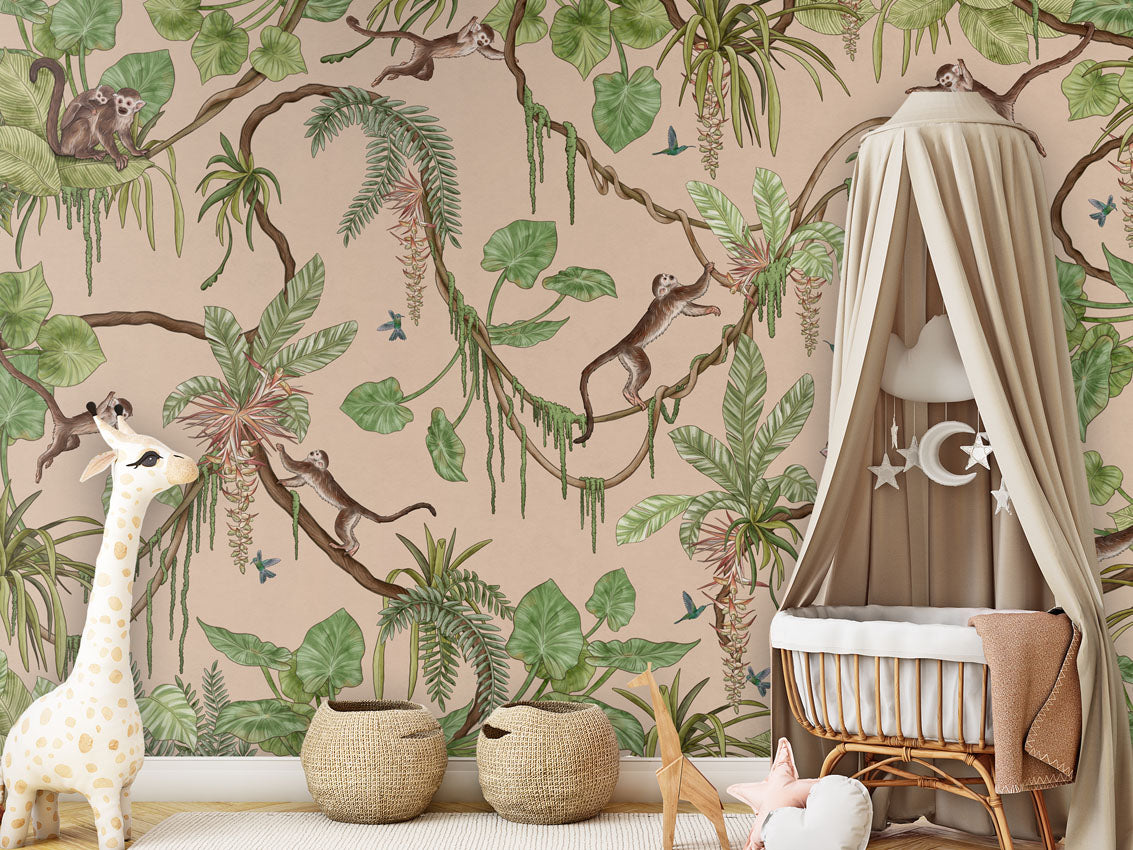 Playful Monkeys Wallpaper