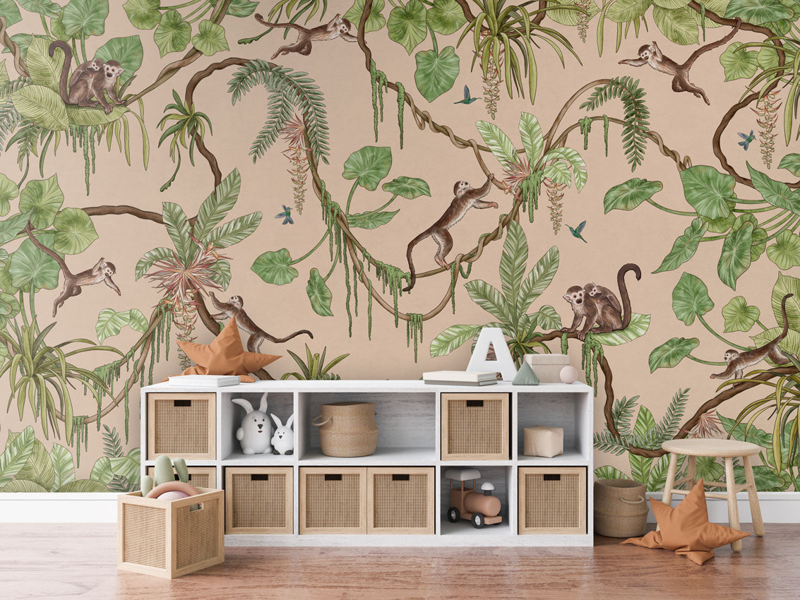 Playful Monkeys Wallpaper