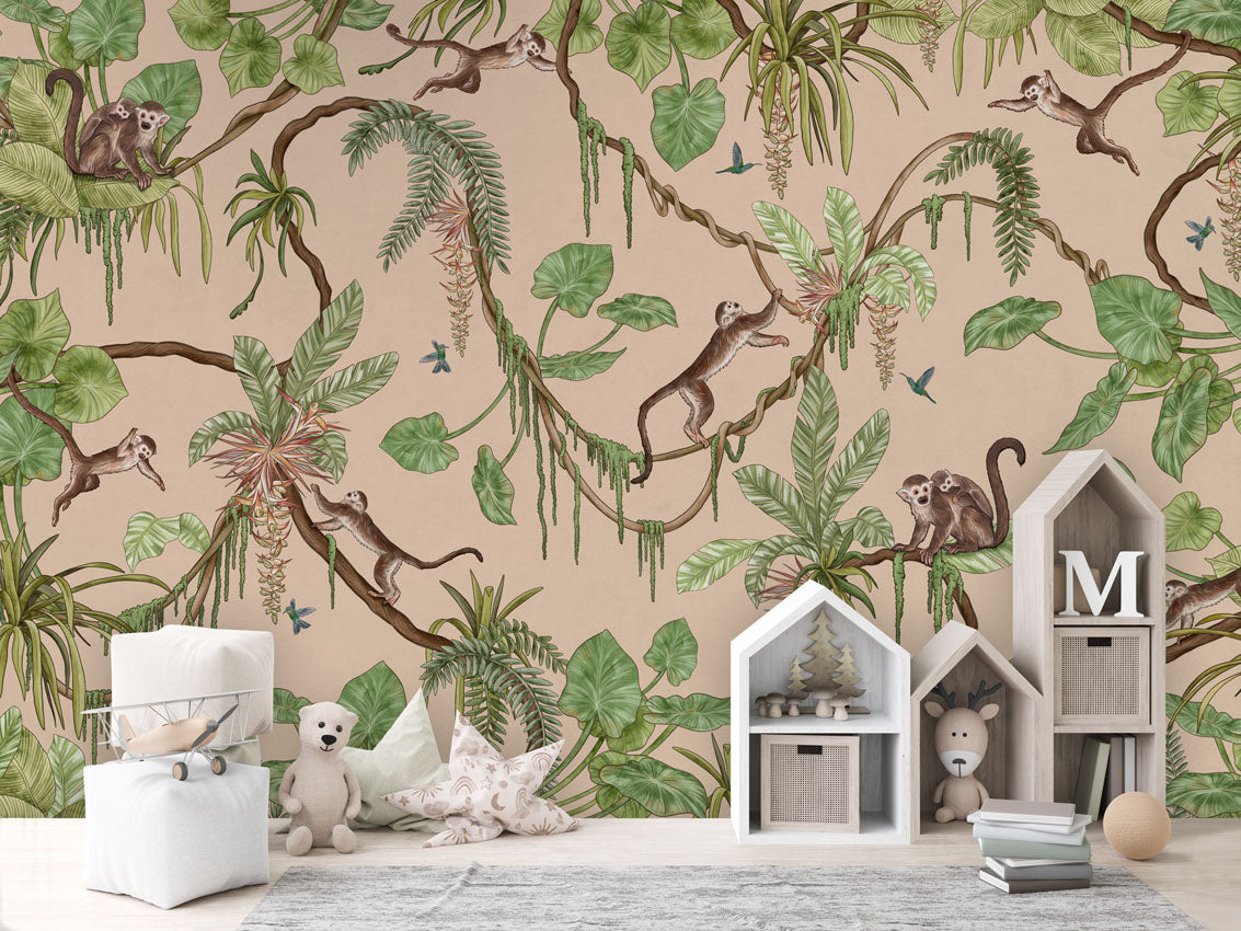 Playful Monkeys Wallpaper