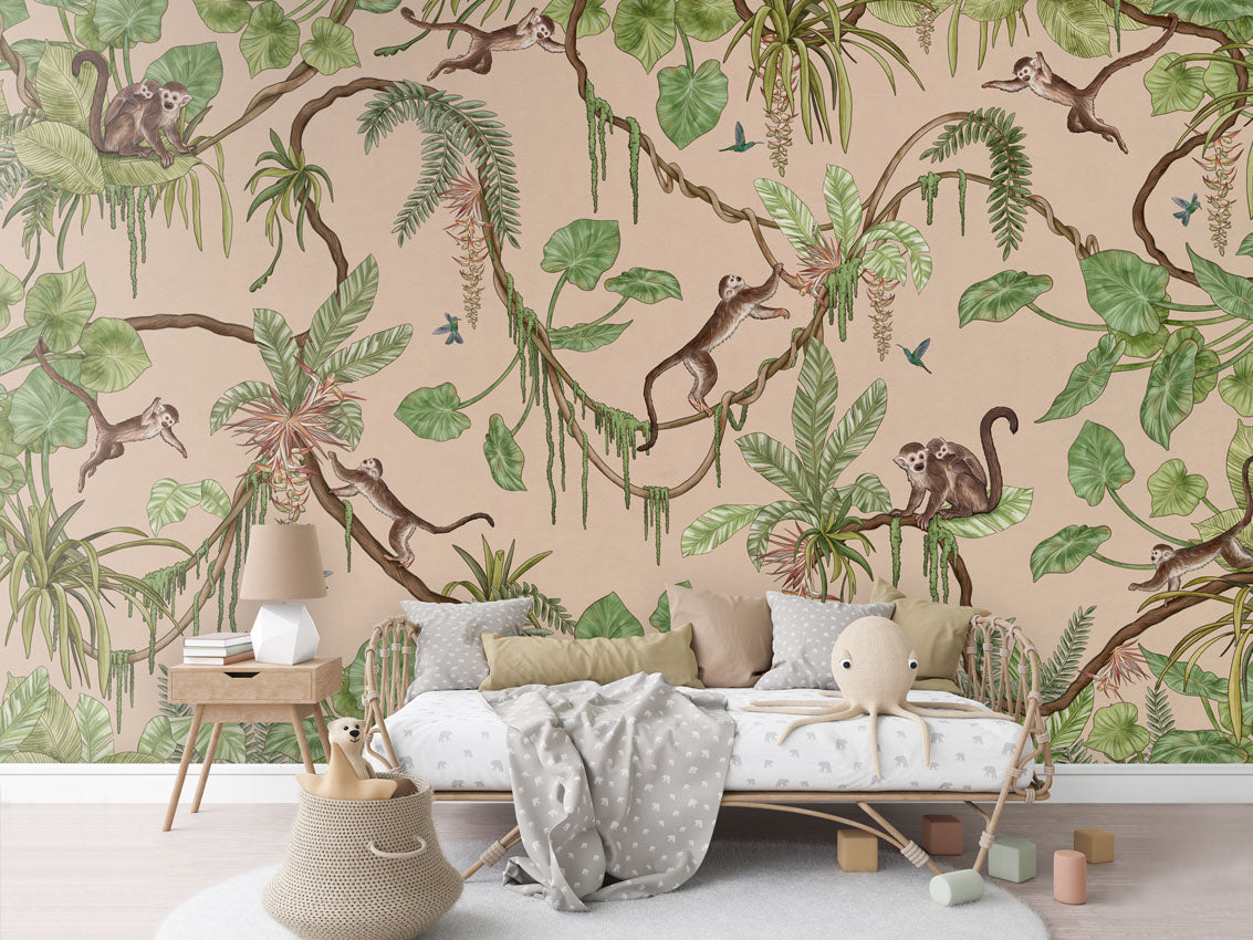 Playful Monkeys Wallpaper