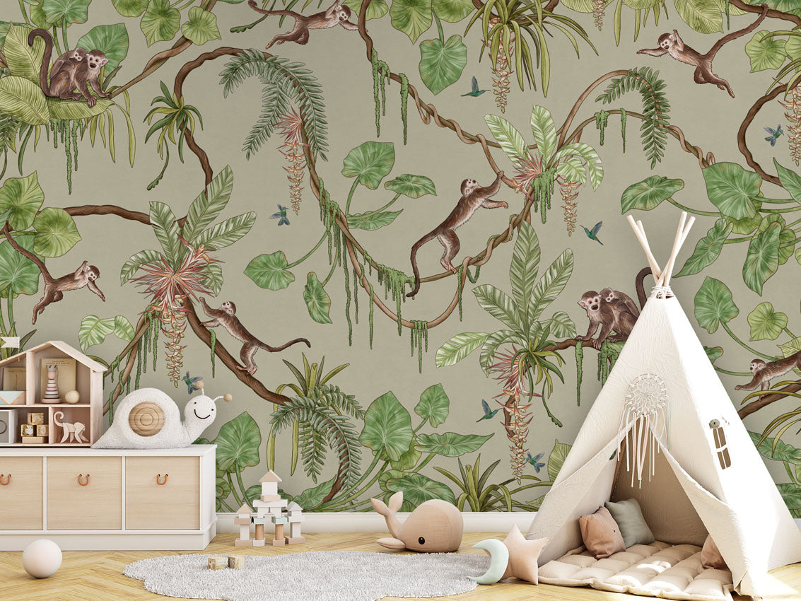Playful Monkeys Wallpaper