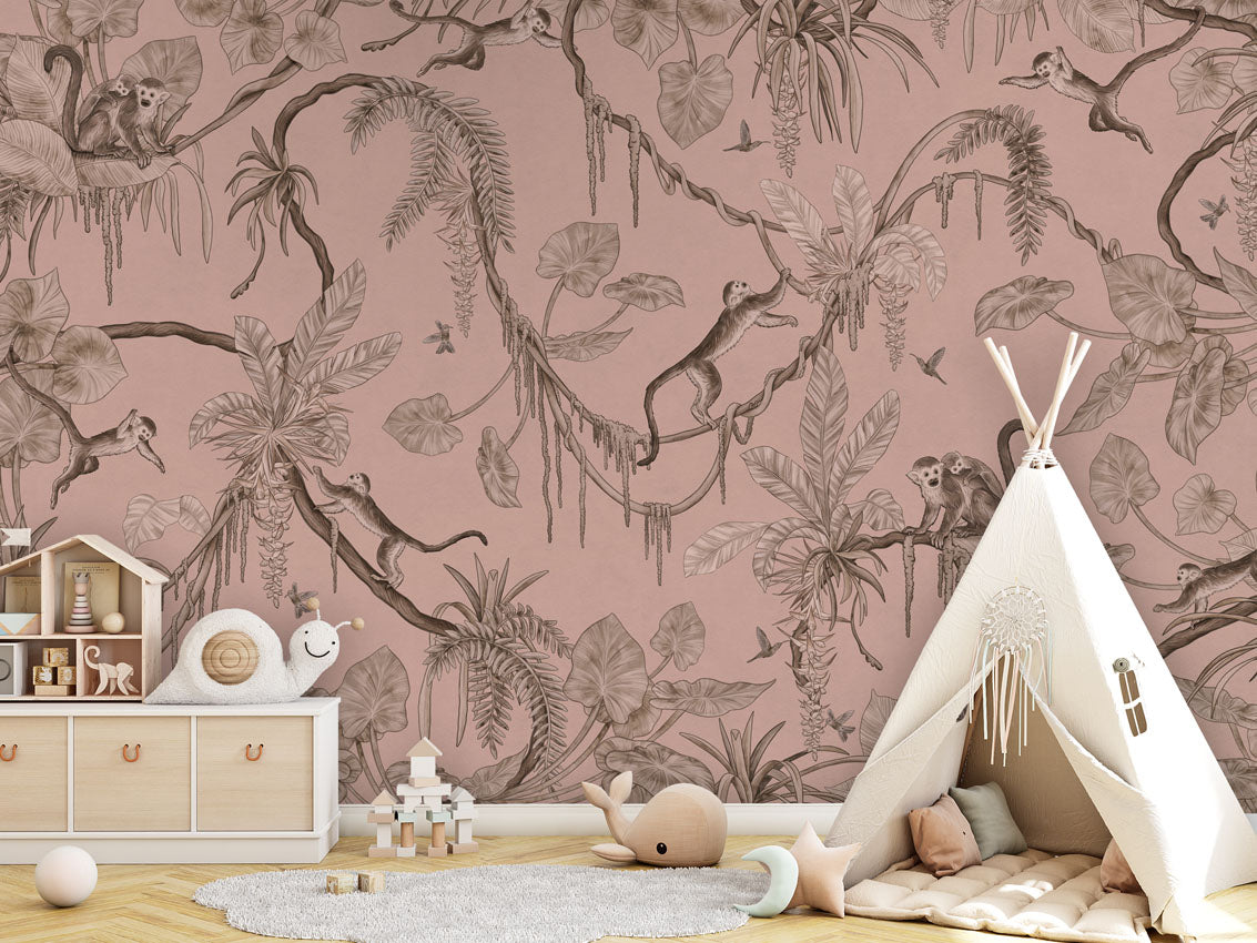 Playful Monkeys Wallpaper