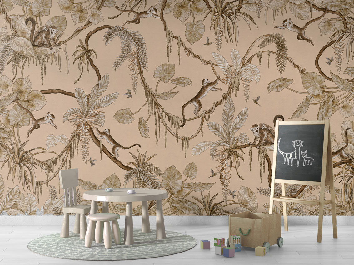 Playful Monkeys Wallpaper