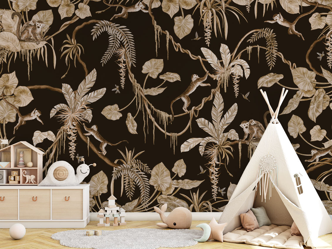 Playful Monkeys Wallpaper