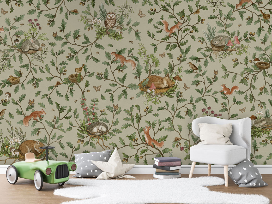 Playful Woods Wallpaper