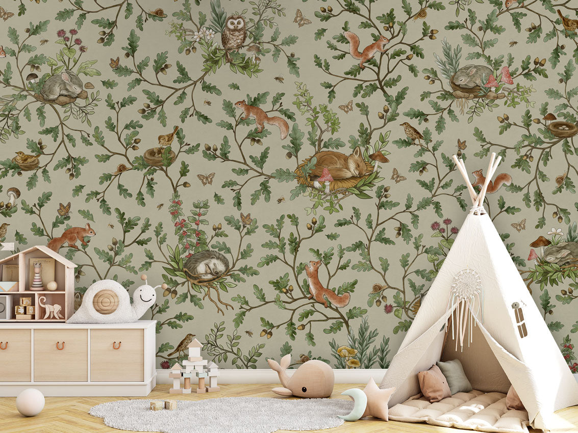 Playful Woods Wallpaper