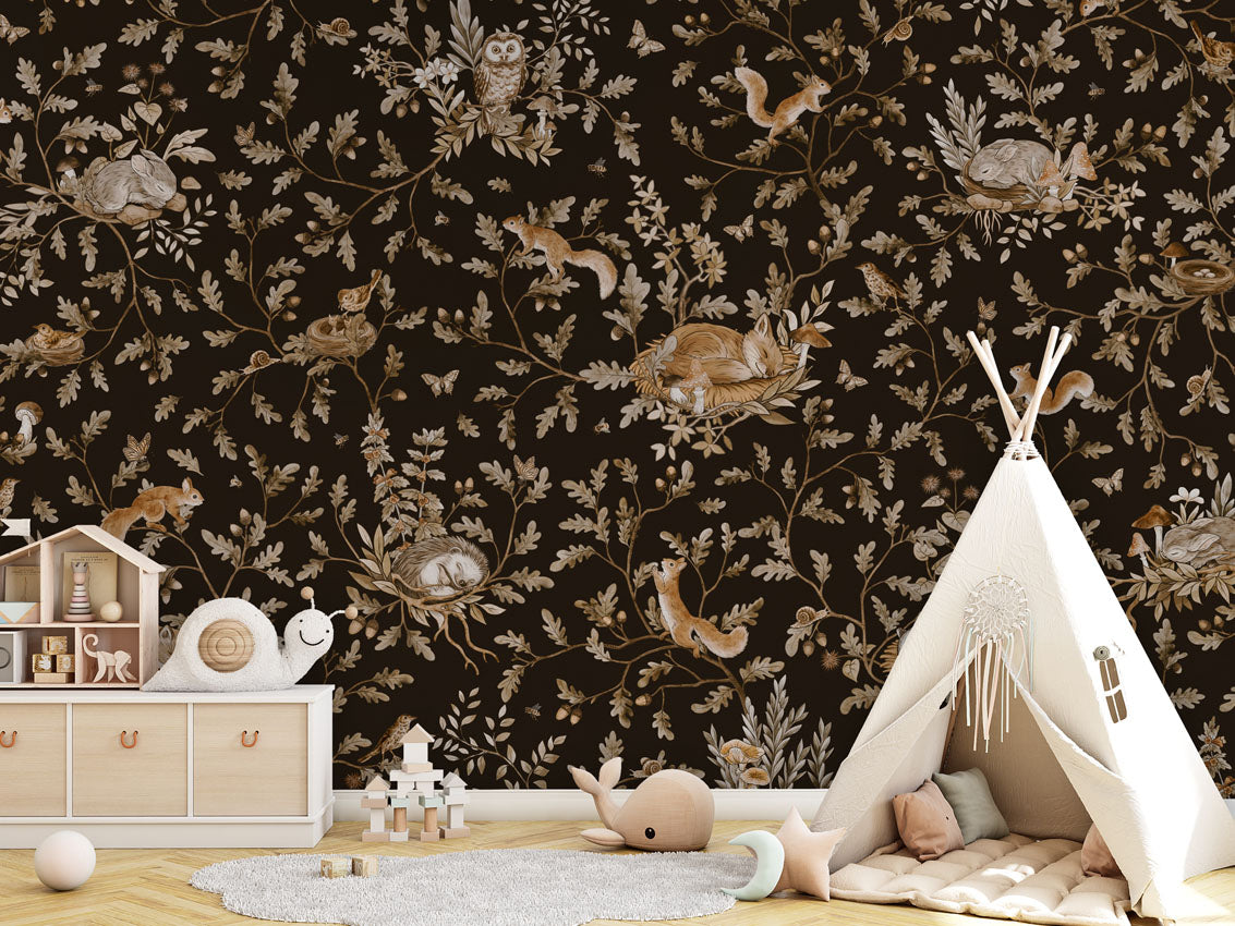 Playful Woods Wallpaper