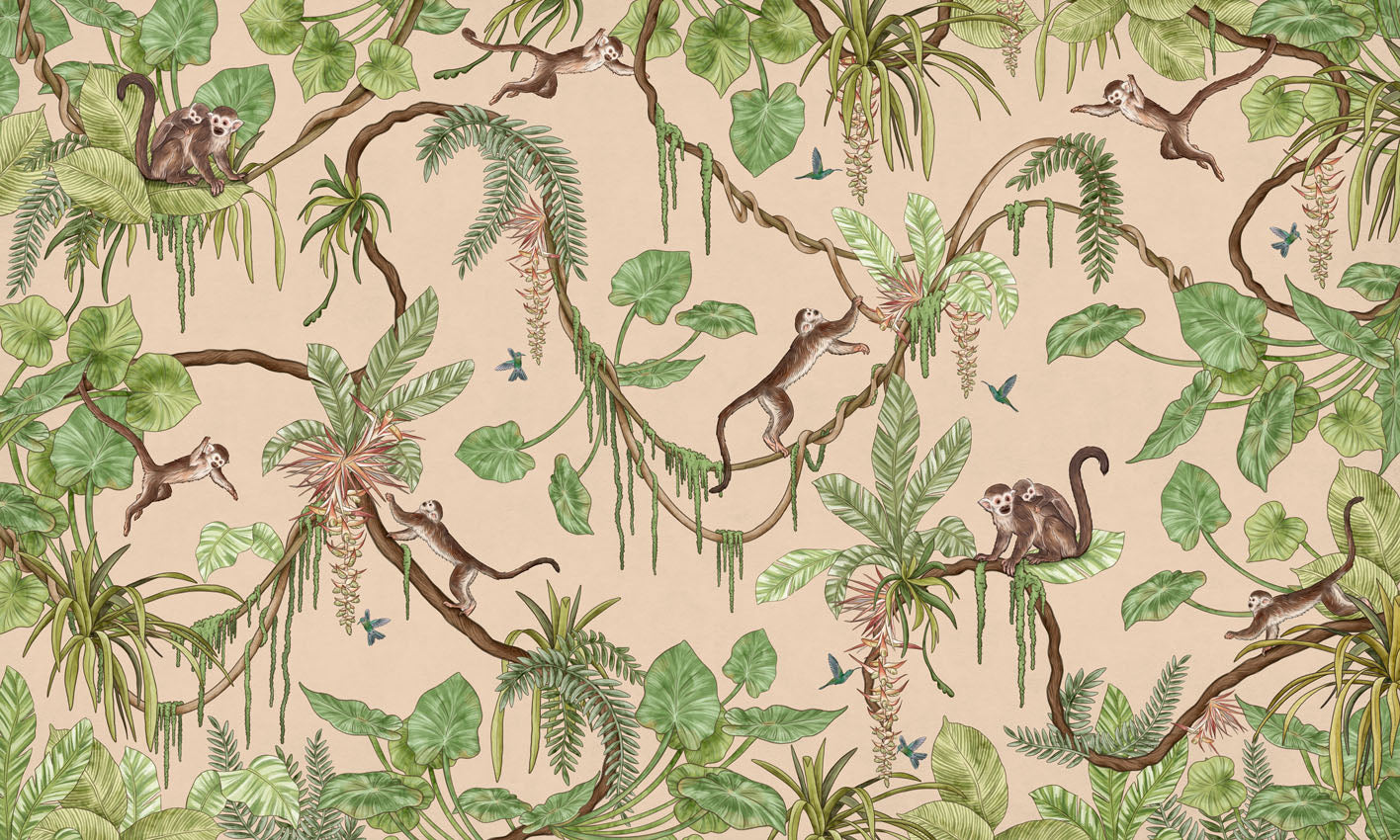 Playful Monkeys Wallpaper