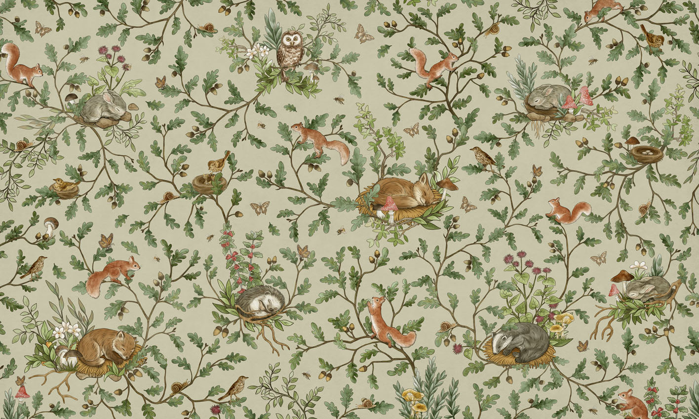 Playful Woods Wallpaper