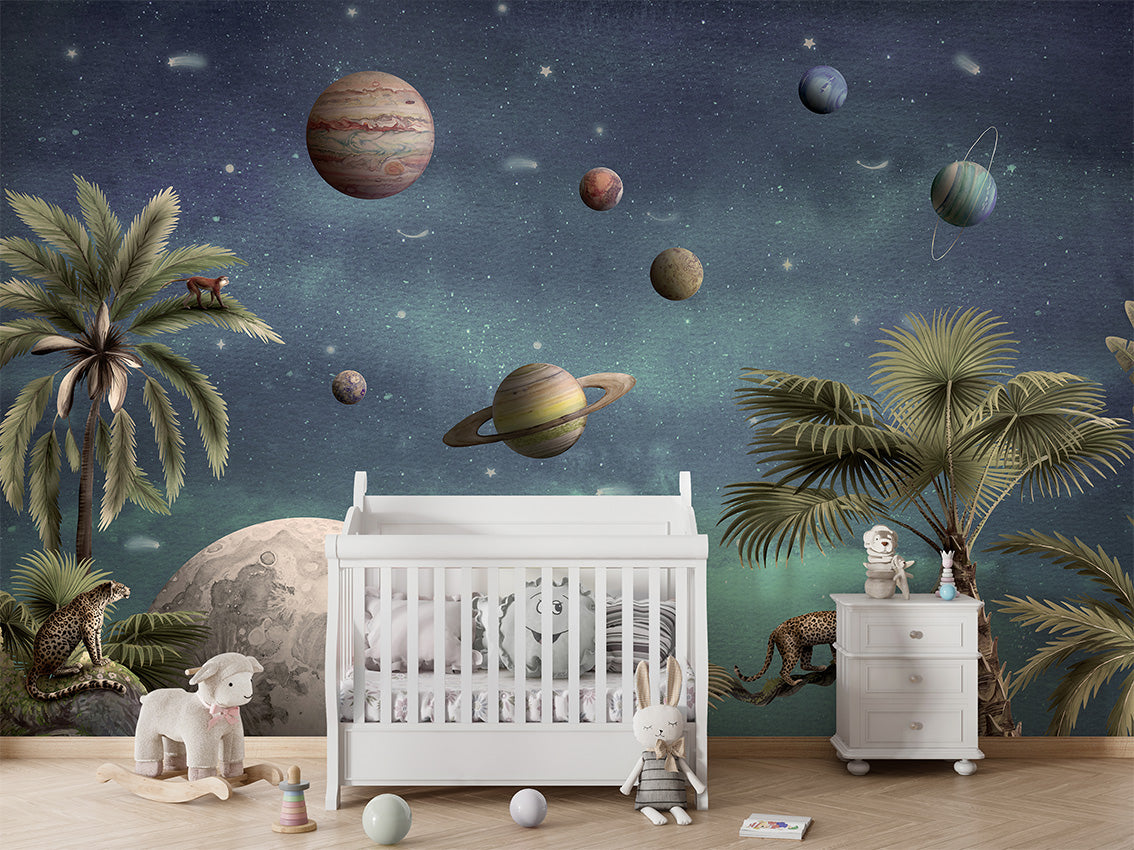 Pretty Planets Space Wallpaper Mural