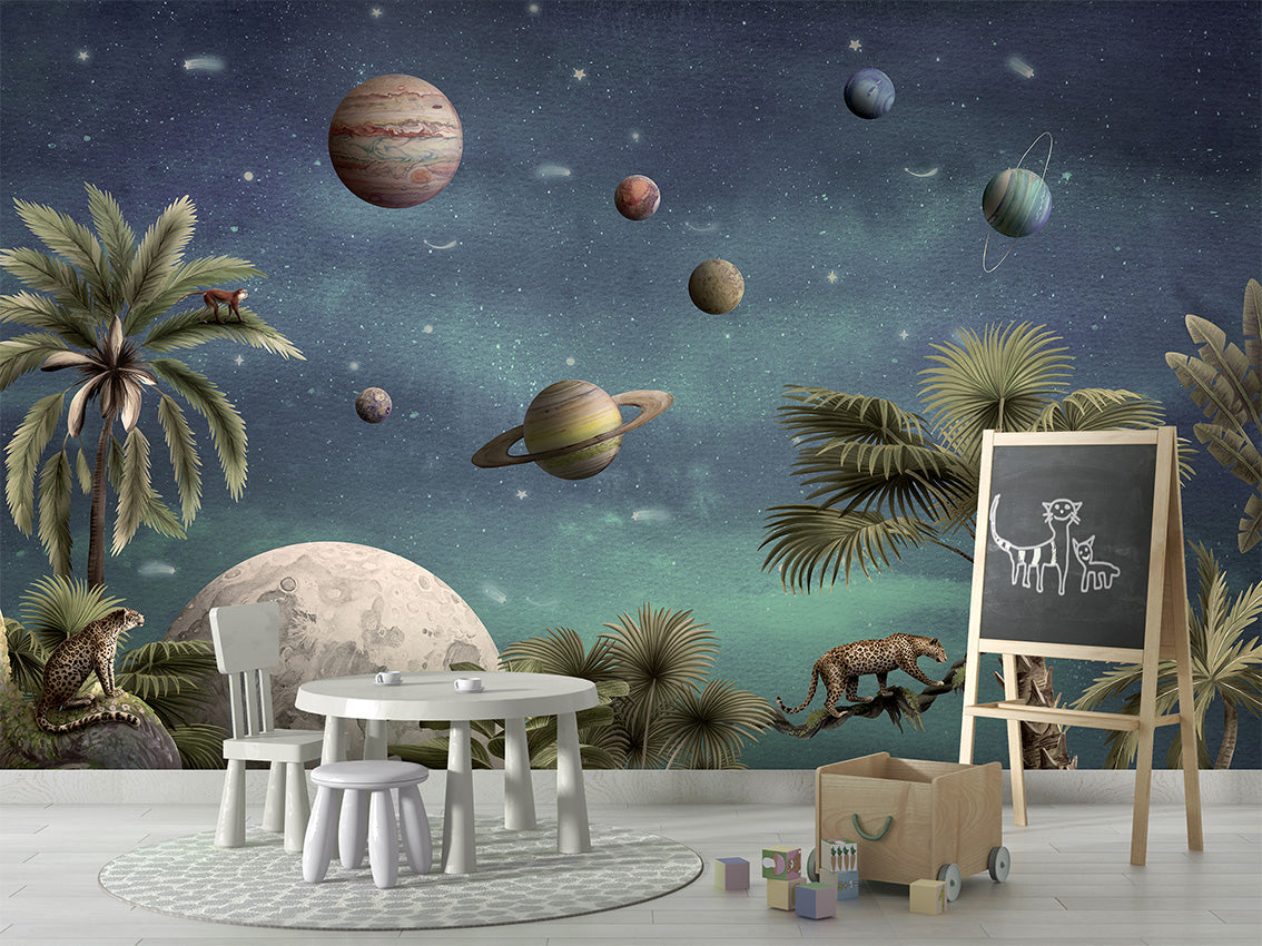 Pretty Planets Space Wallpaper Mural