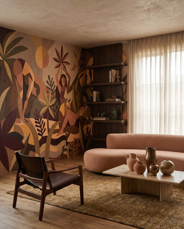 Amber Flora Figurative Tropical Wall Mural