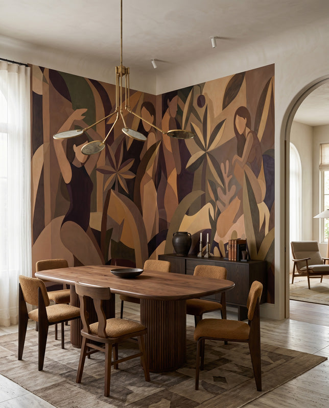 Amber Muse Figurative Botanical Wall Mural