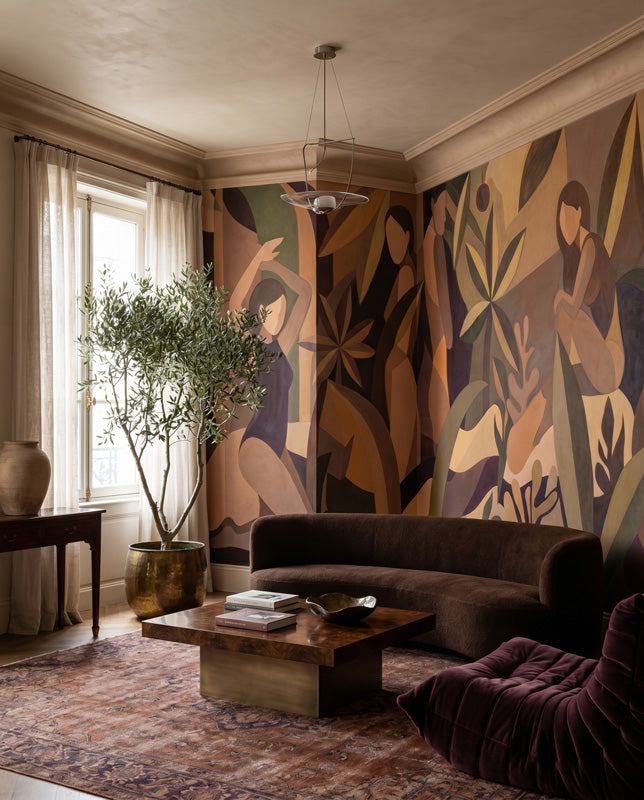 Amber Muse Figurative Botanical Wall Mural