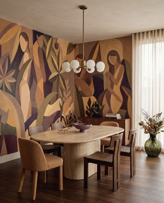 Amber Muse Figurative Botanical Wall Mural