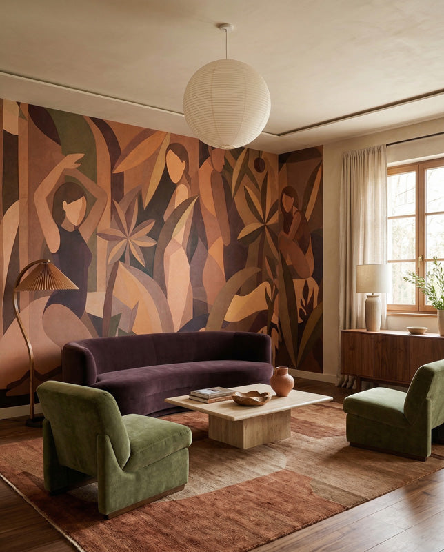 Amber Muse Figurative Botanical Wall Mural
