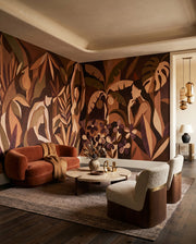 Amber Veil Botanical Figure Wall Mural