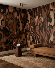 Ettore Grain Organic Abstract Wallpaper