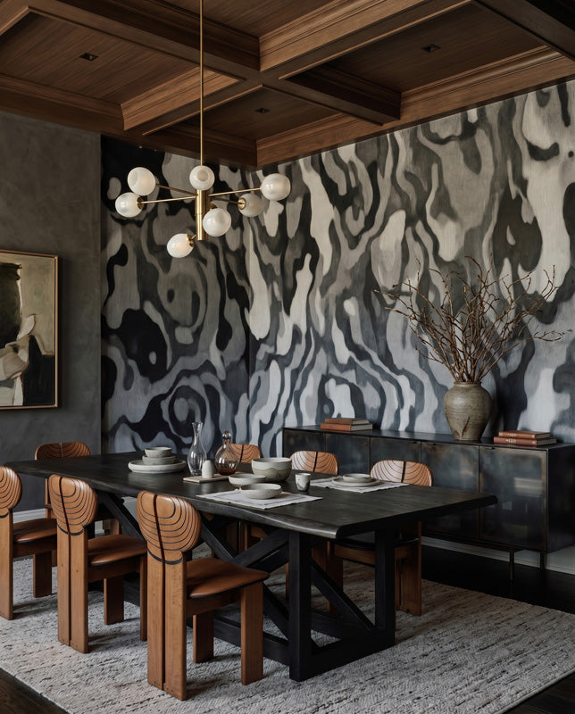 Ettore Line Organic Abstract Wallpaper