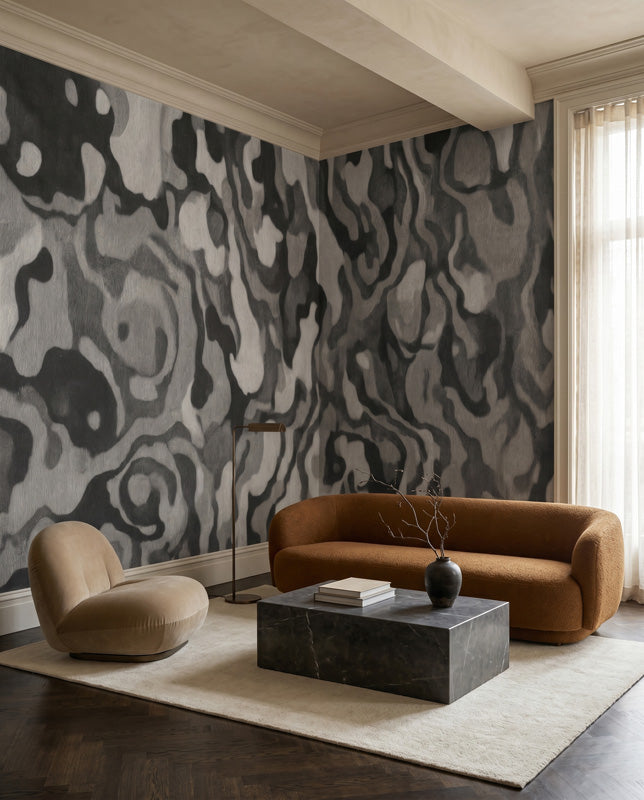 Ettore Line Organic Abstract Wallpaper