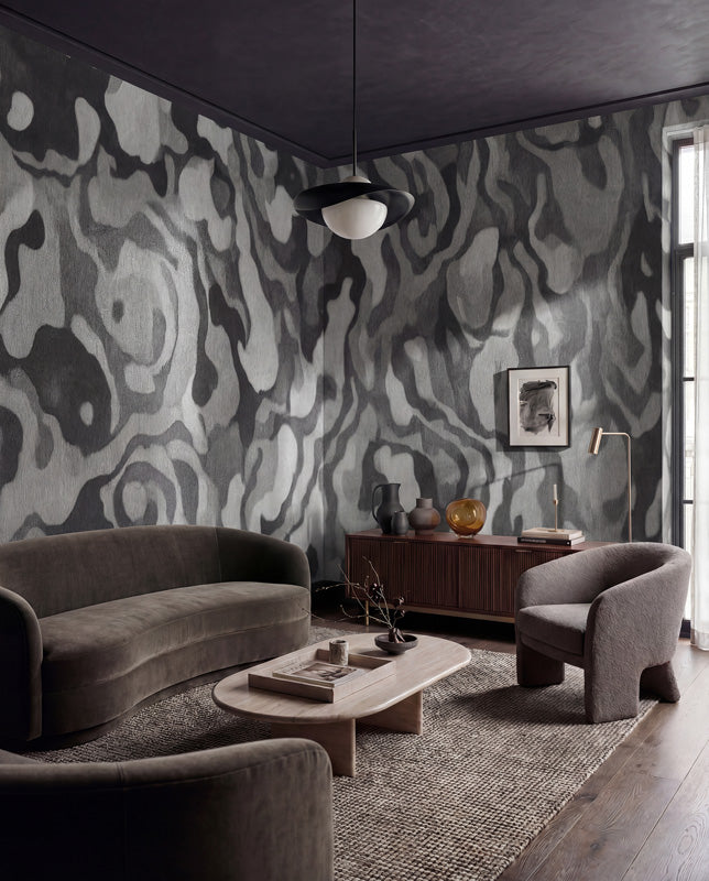 Ettore Line Organic Abstract Wallpaper