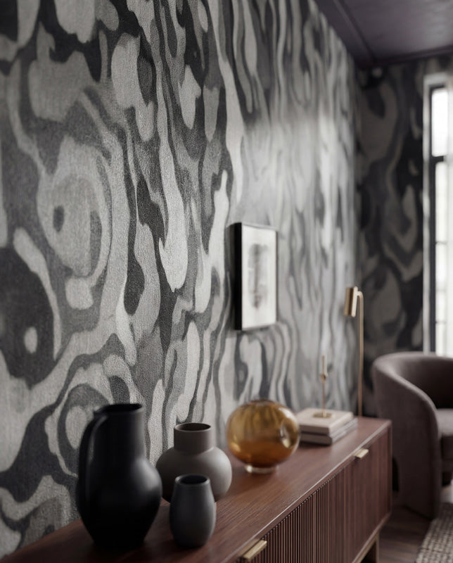 Ettore Line Organic Abstract Wallpaper