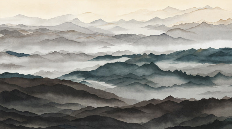 Roerich Light Mountain Landscape Wall Mural