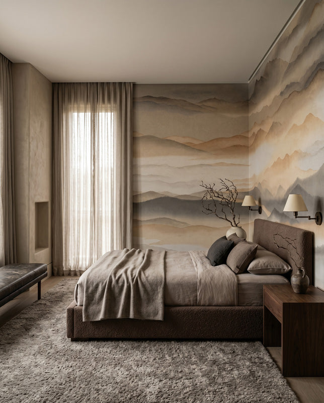 Roerich Silence Mountain Landscape Wall Mural