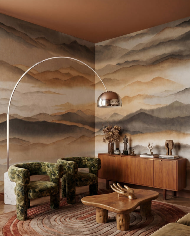 Roerich Silence Mountain Landscape Wall Mural