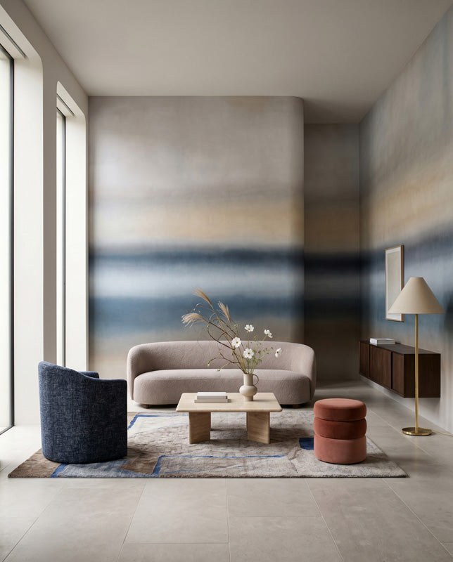 Rotko Ash Abstract Horizon Wall Mural